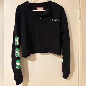 CHNGE Black Cropped Long Sleeve Shirt